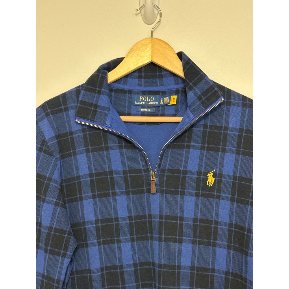 Polo Ralph Lauren Plaid 1/4 zip Pullover Sweater Womens S Timeless Preppy - Picture 7 of 8